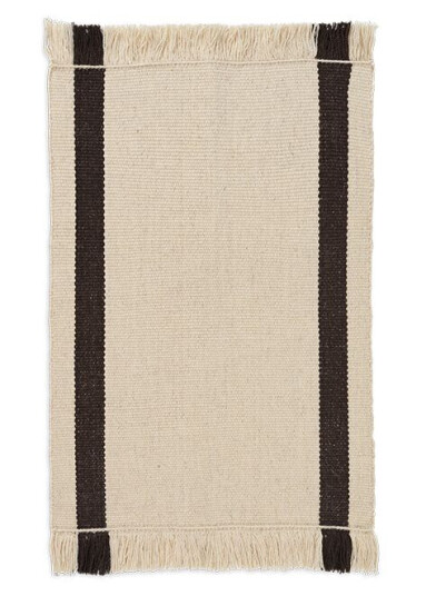 Ferm Living Calm kelim dørmatte Off-white Coffee 50x70 cm
