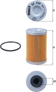 Oljefilter MAHLE ORIGINAL OX 439D Oljefilter MAHLE ORIGINAL OX 439D