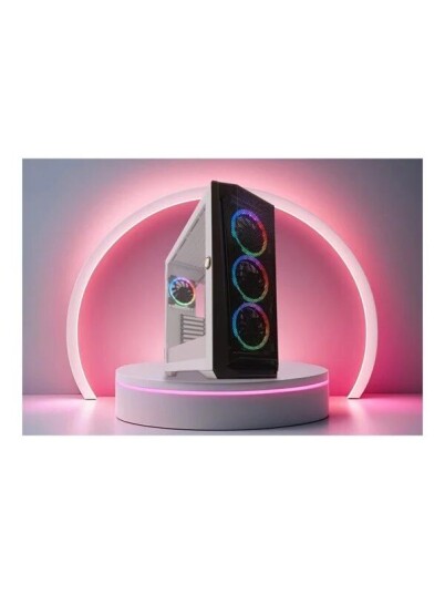LC Power Gaming 805BW Midi Tower Kabinett Hvit med Herdet Glass LC Power Gaming 805BW Midi Tower Kabinett Hvit med Herdet Glass