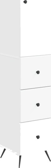 vidaXL Skapsett 2 pcs Hvit 34,5 x 34,5 x 90 cm Konstruert tre