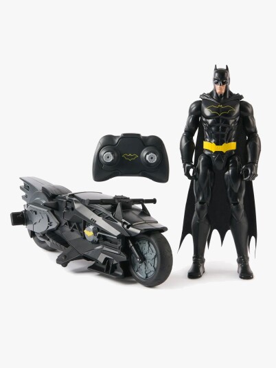 Batman Stealth RC Motorsykkel med 30 cm Batman Figur