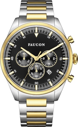 Faucon Chrono F10011 - Herre - 44 mm - Analog - Kvarts urverk - Safirbelagt mineralglass