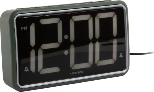 KARLSSON Alarm Clock New Retro Jungle Green Green H 9CM