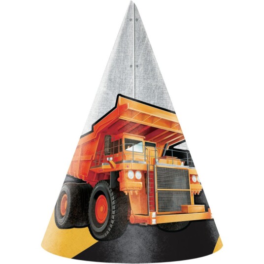 Partyhatter Byggeplass 8 Stk