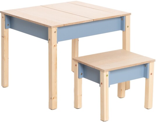 Family-scl Smart Oppbevaring Bord med Stol Dusty Blue Family-scl Smart Oppbevaring Bord med Stol Dusty Blue