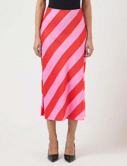 YAS Yaspella Hw Midi Skirt S. Noos Red XXL