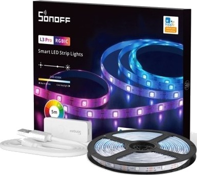 Sonoff L3 5M P Universale Lysstriper Ambience Orientasjon Inne/Ute Klebende Teip Hvit Polykarbonat Pc