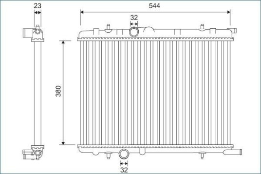 VALEO 701124 Radiator motorkjøling
