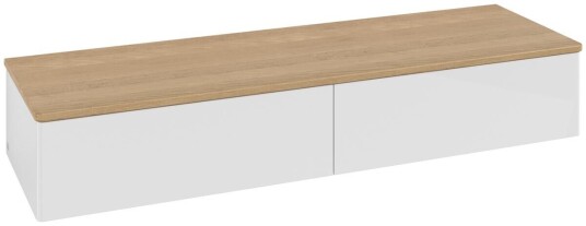 Villeroy & Boch Villeroy & Boch Antao Sideskap 160x50x26,8 cm m/lys Hvit Høyglans/Eik Villeroy & Boch Villeroy & Boch Antao Sideskap 160x50x26,8 cm m/lys Hvit Høyglans/Eik