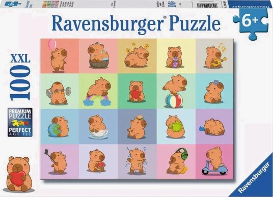 Ravensburger Puslespill Capybara 100 Brikker Ravensburger Puslespill Capybara 100 Brikker