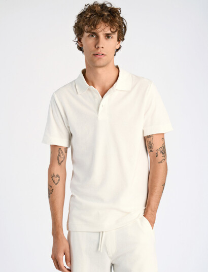 Lindbergh Terry Pique - White - XL