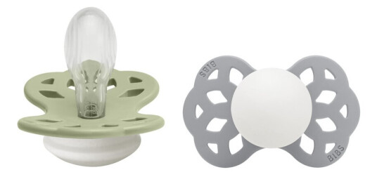 BIBS Pacifier Infinity Symmetrical Silicone Sage Glow/Cloud Glow