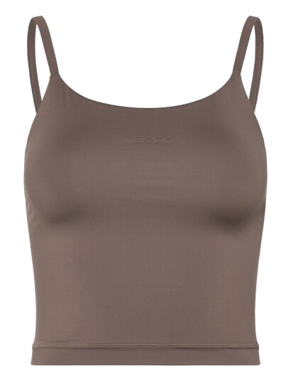 Björn Borg Studio Soft Cropped Tank Top Brown L