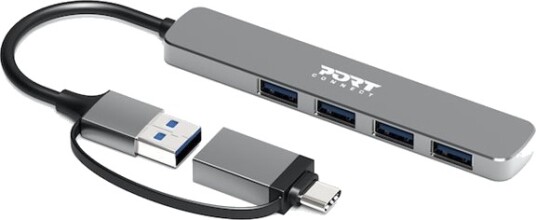 Port Designs 900161 Usb 2.0 Type-A Usb Type-C 5000 Mbit/S Sølv Aluminium 0,06 M Port Designs 900161 Usb 2.0 Type-A Usb Type-C 5000 Mbit/S Sølv Aluminium 0,06 M