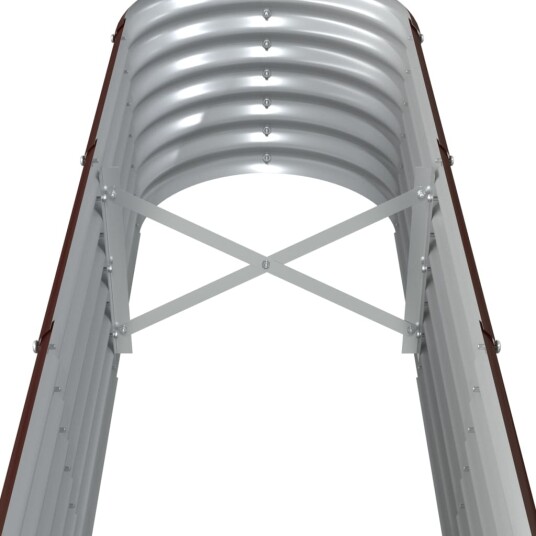 vidaXL Plantekasse pulverlakkert stål 260x40x36 cm brun