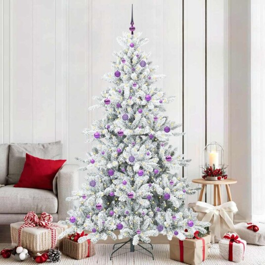  Kunstig sammensatt juletre med 300 LED med stativ 210 cm PVC