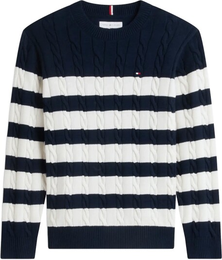 Tommy Hilfiger Cotton Cable Sweater Navy 128
