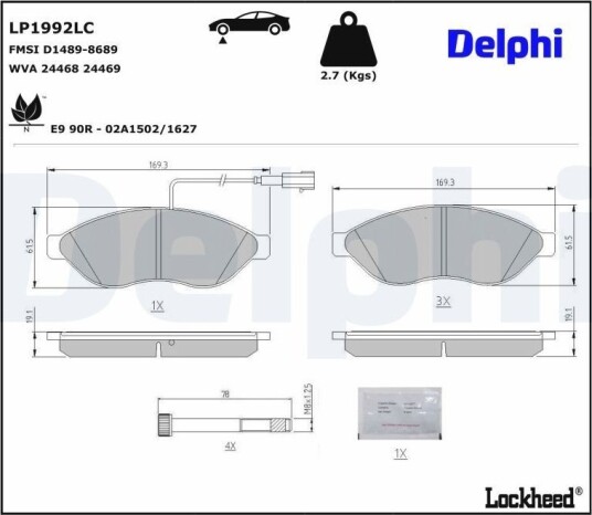 DELPHI LP1992LC Bremseklosser