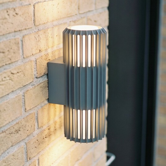 Home Décor FYRON Duo opp/ned vegglampe Grå   E27 IP54 utendørs