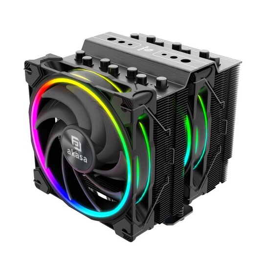Akasa Dual Tower ARGB CPU Luftkjøler med 7-Heatpipe