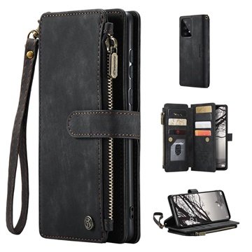 Caseme C30 Multifunksjonell Samsung Galaxy A53 5G Lommebok-deksel Svart