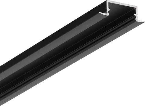 Topmet 1m aluprofil BEGTIN12 J/S Sort anodisert innebygd LED skinne Topmet 1m aluprofil BEGTIN12 J/S Sort anodisert innebygd LED skinne
