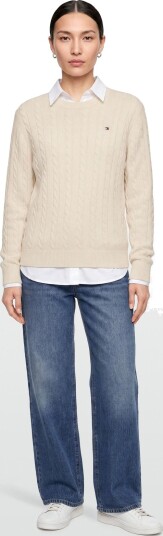 Tommy Hilfiger Cotton Cable Sweater Cream 92