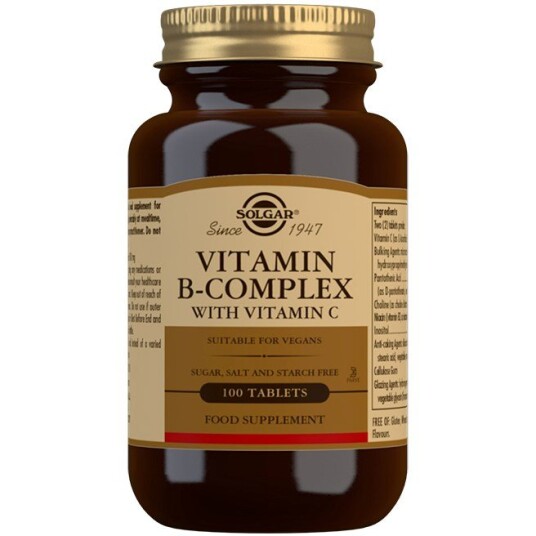 Solgar Vitamin B-Complex with Vitamin C Tablets 100 stk