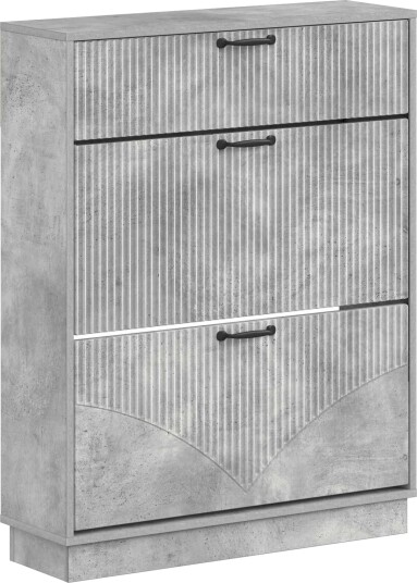 vidaXL Sko Skap HOORN 78 x 24 x 100 cm Konstruert tre Betonggrå