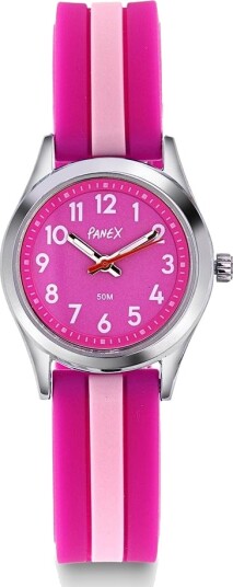 Panex Barneklokke med rosa silikonrem