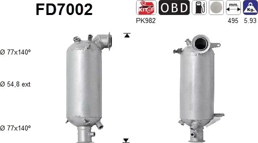 Partikkelfilter AS FD7002