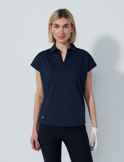Daily Sports Bella Birdie Cap S Polo Shirt   Navy   S