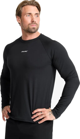 Revolutionrace Pulse Running Long sleeved T shirt Herre Black L Herre Overdeler Langermede skjorter