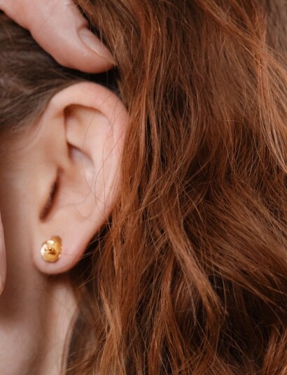Kalevala Summer Night Rose Miniature Earrings   Gold   