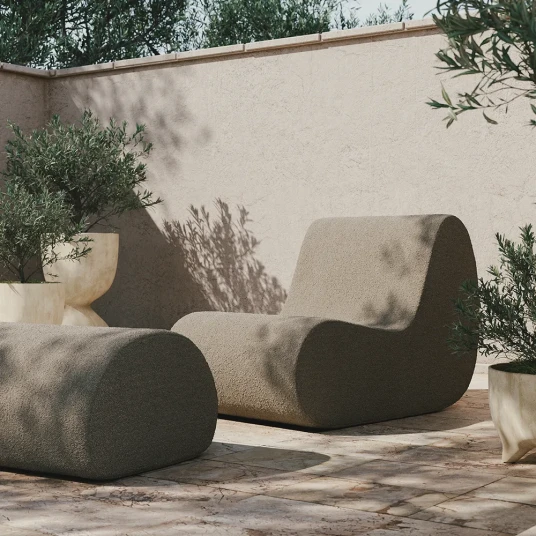 Ferm Living Rouli Pouf Pure Bouclé Sand Ferm Living Rouli Pouf Pure Bouclé Sand