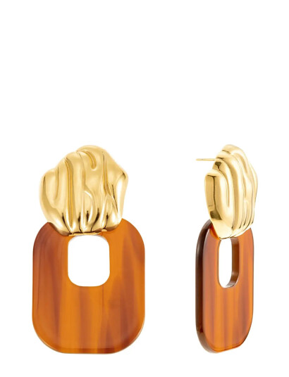 By Jolima Coco Gold Earring Gold ONE SIZE 5 cm