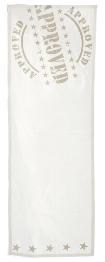 Løper Florida Approved og stjerner hvit og beige 35x100cm