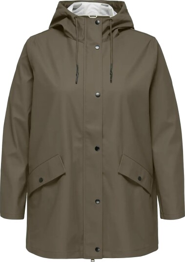 ONLY Carmakoma Carelisa Raincoat Zip Otw Noos Khaki green 50 52