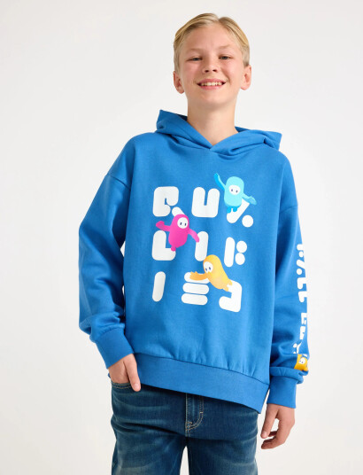Lindex Sweatshirt Hood Fallguys Blue 158/164 Lindex Sweatshirt Hood Fallguys Blue 158/164