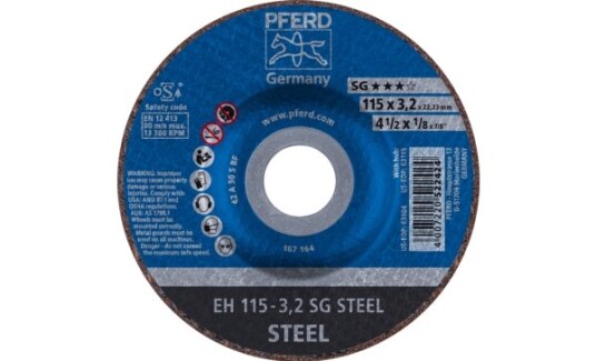 Pferd Eh 115-3,2 Sg Steel, Stål, Pferd, 2,22 Cm, 11,5 Cm, 13300 Rpm, 25 Stykker Pferd Eh 115-3,2 Sg Steel, Stål, Pferd, 2,22 Cm, 11,5 Cm, 13300 Rpm, 25 Stykker