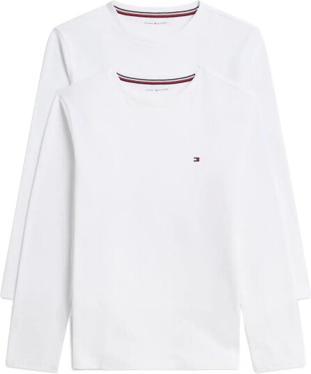 Tommy Hilfiger 2 Pk Ls Tee White 164 170