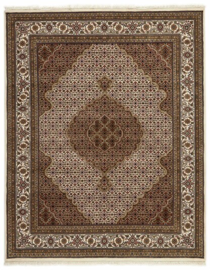 Håndknyttet. Opphav: India Tabriz Indi Teppe 200x251