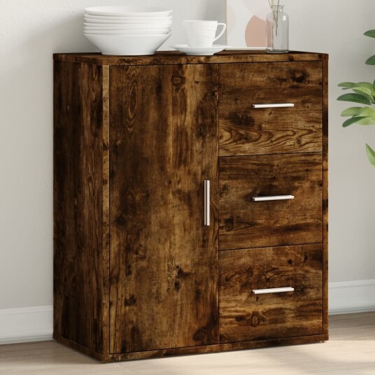 Skjenk røkt eik 60x31x70 cm konstruert tre Skjenk røkt eik 60x31x70 cm konstruert tre