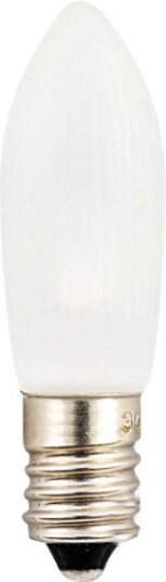 Konstsmide Reservelampe E10 universal 14V-55V LED 0,2W frostet 3pk - 89390