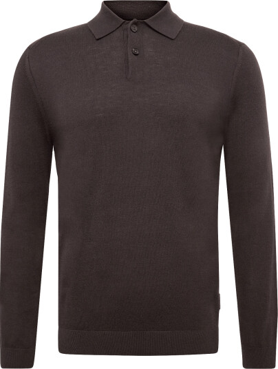 Armani Exchange Knit Polo Brown M