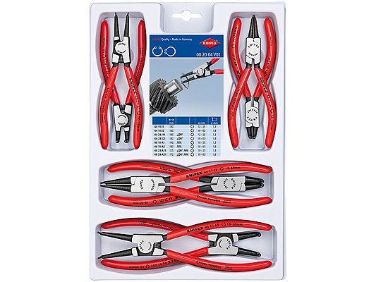 Knipex Låseringtangsett 8 Dele - Håndverktøy for Indre og Ytre Ringer