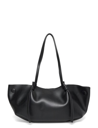 Gina Tricot Strap Handle Tote Bag   Black   ONE SIZE
