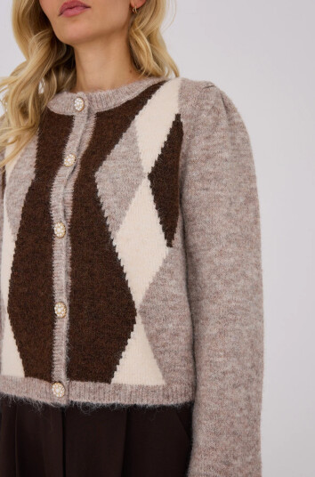 A View Alisa Knit Cardigan Beige L A View Alisa Knit Cardigan Beige L