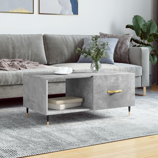 Salongbord betonggrå 90x50x40 cm konstruert tre 8720845441128