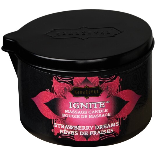 KAMA SUTRA Ignite Strawberry Dreams Massasjelys 170g - Hvit